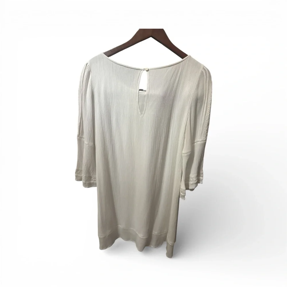 Sanctuary White Boho Lacey Long Sleeve with Textured Details Resortwear Casual - Picture 3 of 7